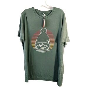 NWT Marine Layer Signature Graphic Tee T-Shirt Men's XL Green Ski Head